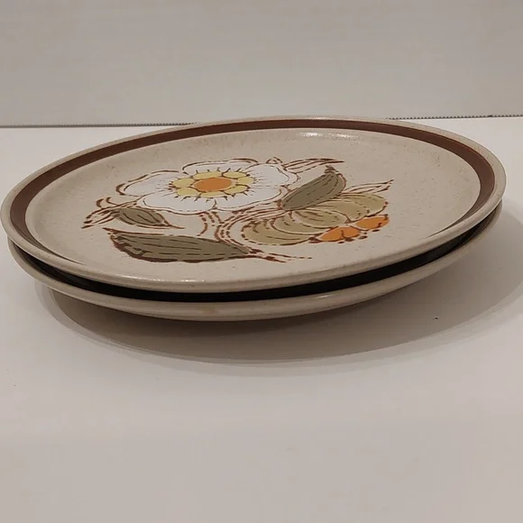 2 plates, 70s, International China, 2 salad plates, dessert, Avanti Floriana - Picture 5 of 5